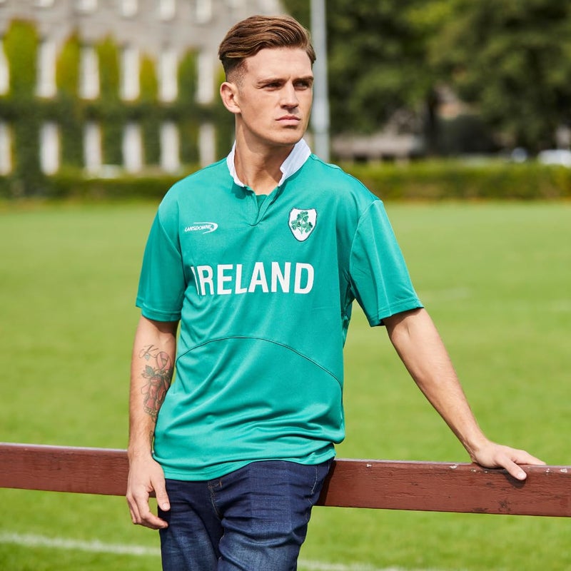 Lansdowne Green Ireland Shamrock Performance Rugby Shirt (Medium) - Image 2